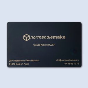 Carte de visite en métal